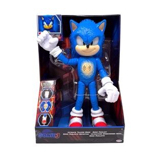 Sonic The Hedgehog 3 Ultimate Talking Sonic Poseable 14” Figure Toy Jakks Movie
